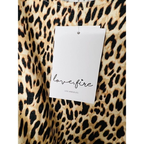 Love, Fire Cheetah Print Girls Dress - Picture 5 of 7
